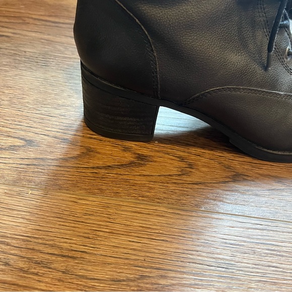 Kelsi Dagger Black & Grey Women’s Leather Lace Up Combat Moto Boots Size 10 - Picture 4 of 9